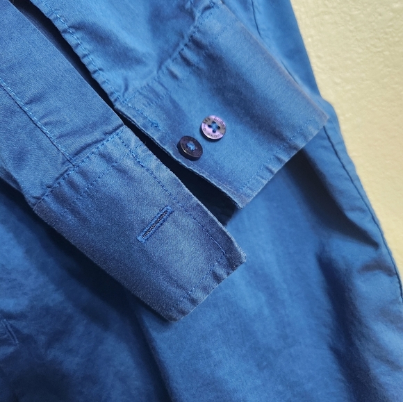 Guess Dress Shirt Men's Slim Fit Large Blue - Picture 5 of 10